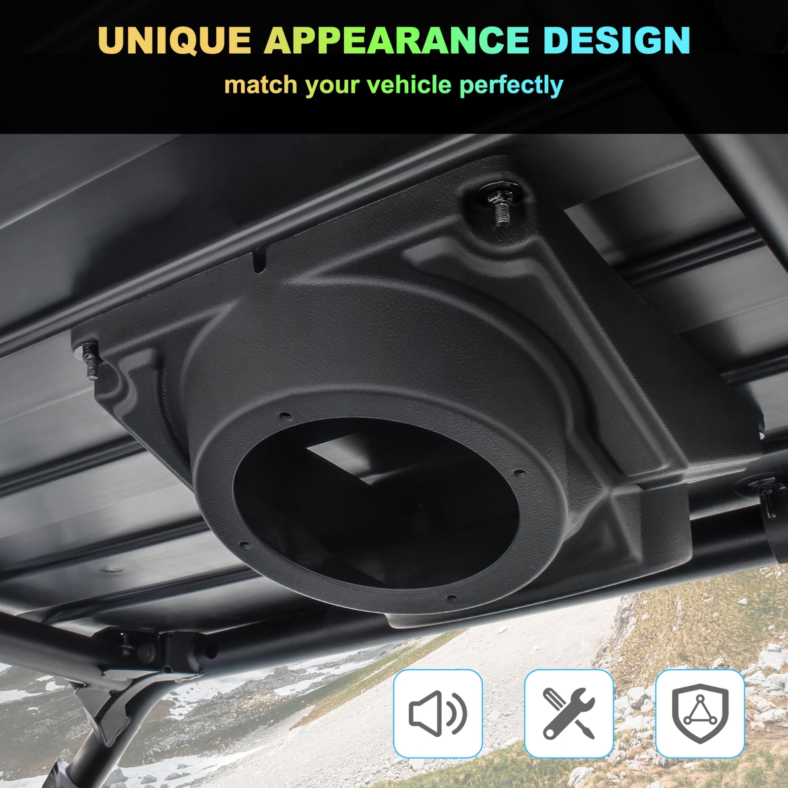 UTV Speakers Pod Enclosure for RZR, Waterproof Universal 6.5" Overhead