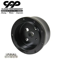 9 BOLT GM STYLE COLUMN BLACK STEERING WHEEL ADAPTER IDIDIT BUDNIK FLAMING RIVER