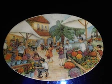Small Platter Plate FLOWER MARKET Effetti d'Arte Italy