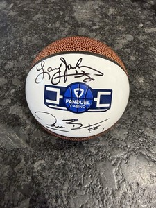 Larry Johnson & Muggsy Bogues Autographed Fanduel March Madness Basketball