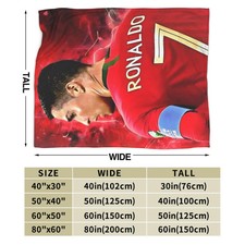 Cristiano Ronaldo Motiv Decke Wolldecke Strick Coral Samt Plaid Warm