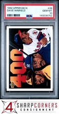 1992 UPPER DECK #28 DAVE WINFIELD 400 HRs HOF PSA 10
