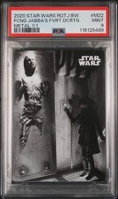 2020 TOPPS STAR WARS RETURN OF THE JEDI BLACK & WHITE #M22 JABBA'S 1/1  PSA 9