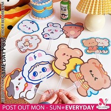 Cute Creative Cartoon Handheld Plastic Round Fan