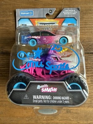 Jamie Sullivan Signed Monster Jam Sparkle Smash NASCAR Race Car Pack  - JSA COA