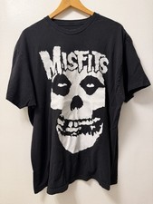 MISFITS Skull Logo Licensed Punk Rock Black T-Shirt Men s 2XL Danzig Grunge Y2K