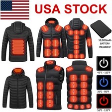 2-23 Heating Zones Heated Vest w/o 10000mAh Battery Pack Electric Heating Jacket