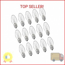 OuuKoo Salt Lamp Bulbs - 15 Watt Light Bulbs for Scentsy Wax Warmer - C7 Replace