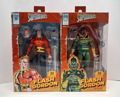 NECA King Features 7'' Action Figures ~ Flash Gordon ~ Ming ~ Set New!