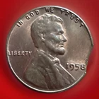 1957 Lincoln Wheat Cent- ERROR Clipped Planchet- AU/UNC Actual Coin 1336