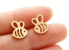 Bee Shaped Woman's Earrings Various Colors