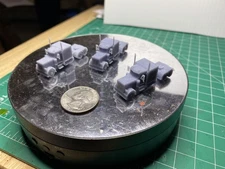 Railroad Scenery Big Rig Semi Truck Set 1:160 N Scale 3 pack