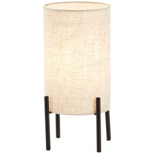 Brilliant 93151/76 Fairhill Deko Tisch Lese Lampe Leuchte E27 schwarz Leinen