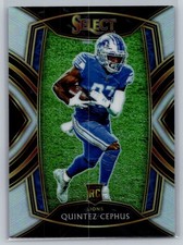 2020 panini select football quintez cephus club level silver prizm rc #300