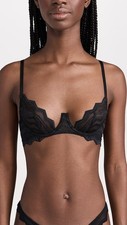 Coco De Mer BLACK Margot Plunge Bra, US 36DD, UK 36DD