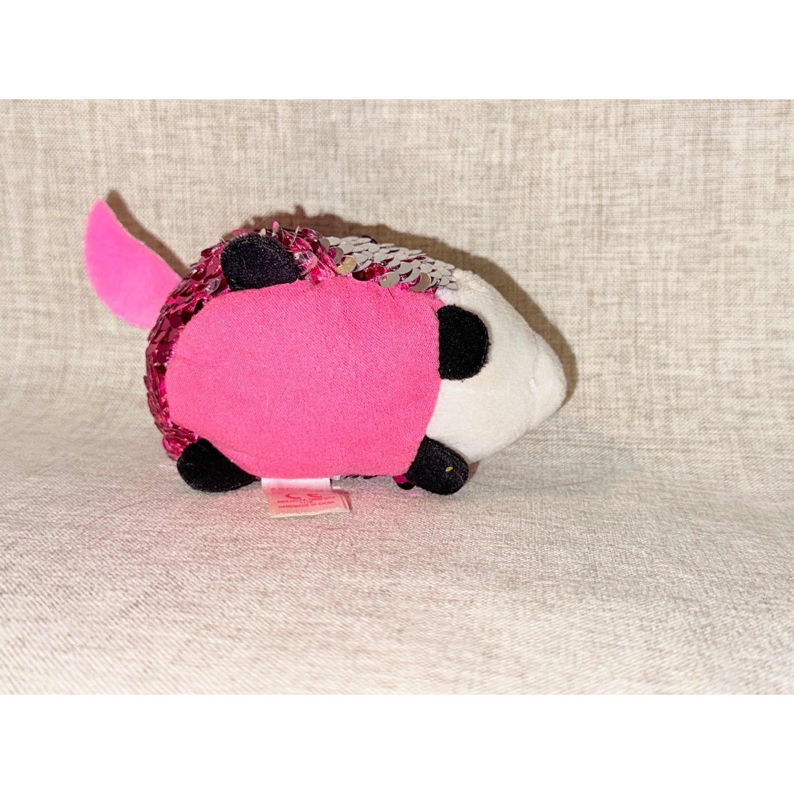 TY Teeny TY'S "Jewel" Pink Fox Plush Flippable Sequins 3 inch 2019