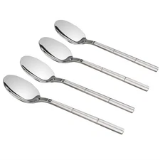 12 Set Stainless Steel Flatware Dessert Spoon, Kitchen Dining Utensil Tool Kit