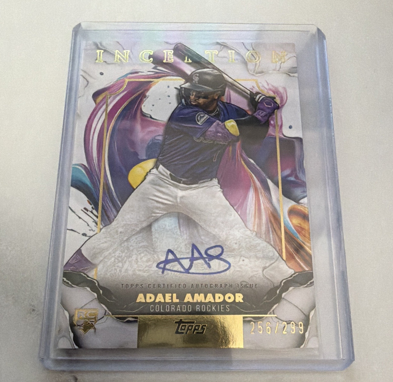 Topps Inception 2025 Adael Amador Rockies RESA-AA Auto Rookie /299