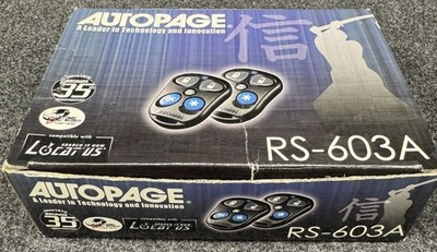 AUTOPAGE RS-603A TWO CHANNEL REMOTE START/KEYLESS ENTRY/NEW-OPEN BOX/NOT USED