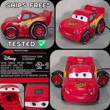 RARE Disney Pixar Cars Lightning McQueen CD AM/FM Radio Aux Boombox C500B TESTED