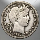 1912 Barber Quarter - Fine+ !!