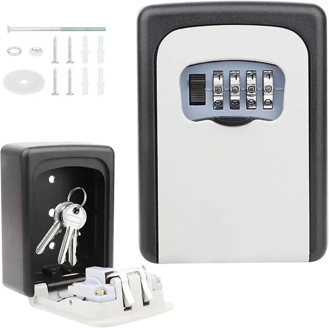Cassetta di Sicurezza con Codice a 4 Cifre Cassaforte per Chiavi con Password - Immagine 1