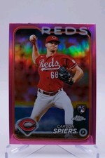 2024 Topps Chrome Baseball Carson Spiers #167 Pink Refractor (RC)