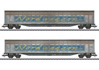 MäRklin 48065 2Tlg.Schiebewandwagen-Set Transwaggon/Nordwaggon, Ep.Vi H0 Neu+Ovp