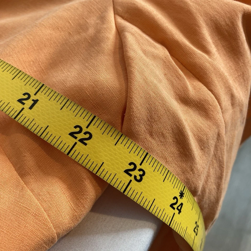 Blazer Coldwater Creek para mujer naranja seda mezcla de lino frente abierto talla 1X costero Foto 4 de 4