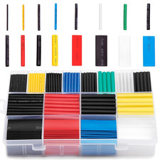 580 pcs 2:1 Heat Shrink Tubing Kit 6 Colors 11 Sizes Assorted Sleeving Tube Wrap