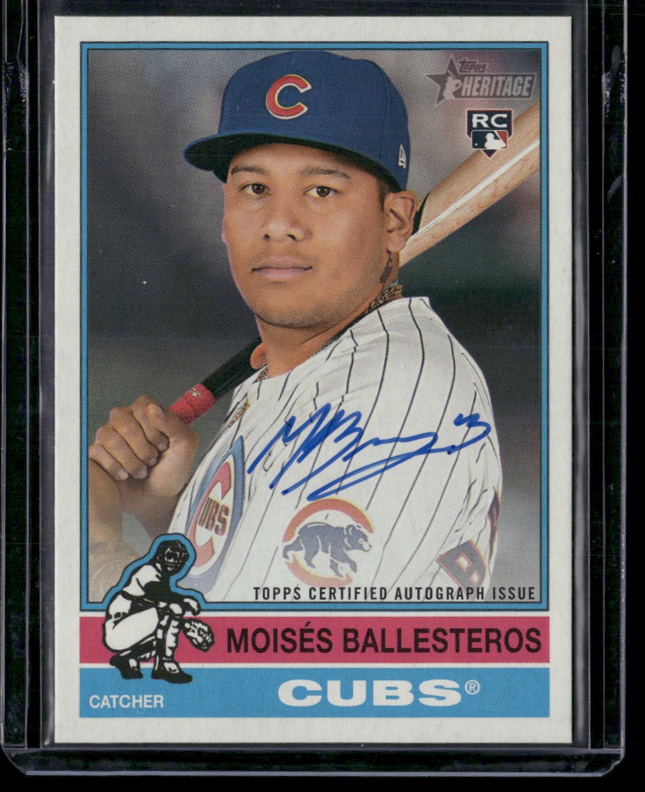 Moises Ballesteros 2025 Topps Heritage High Number Real One Auto RC Rookie Cubs