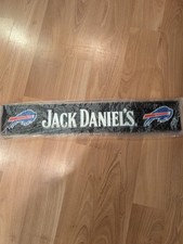 Jack Daniels Buffalo Bills bar rail. Black rubber  new, each rail is wrapped
