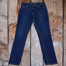 Seven 7 Tummyless High Rise Skinny Jeans Dark Wash Stretch Denim Size 10 30x29 