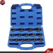 15pcs Flare Nut Crowfoot Wrench Set Metric Crows Foot Wrench Kit 38 12 Drive
