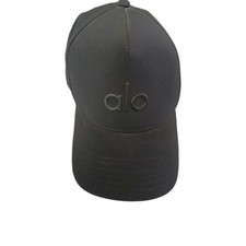 alo Black Adjustable Solid Baseball Cap Hat, ...