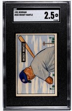 1951 Bowman Mickey Mantle #253 (RC) SGC 2.5