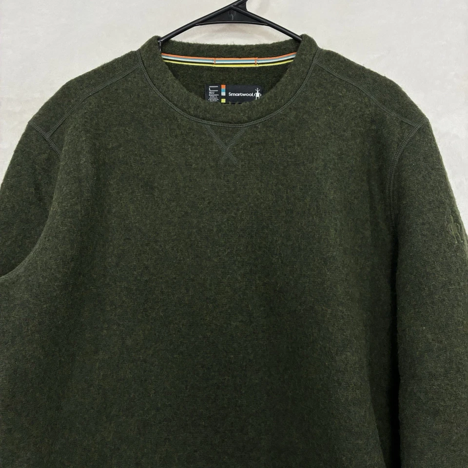 Camisa Suéter Smartwool Polar Cuello Redondo Mezcla de Lana Para Hombre L Cazador Verde Salvia Foto 2 de 4