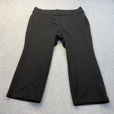 Lane Bryant Pants Womens 20 Black Pull On Comfort Capri High Rise Grunge Stretch