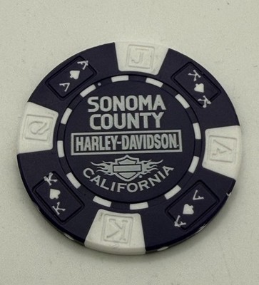 Sonoma County Cotati California CA Harley Davidson Poker Chip Logo Motorcycle HD