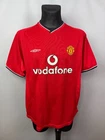 MANCHESTER UNITED 2000 2001 HOME SHIRT FOOTBALL SOCCER JERSEY MENS UMBRO SIZE L
