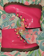 Girls Pink Faded Glory Boots Size 3