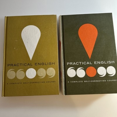 VTG Practical English Program Book Vol. 1 & 2  Set Career Institute 1968 abn