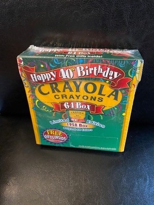 NEW/SEALED - Crayola Crayons Happy 40th Birthday Limited Edition Box 64 Colors