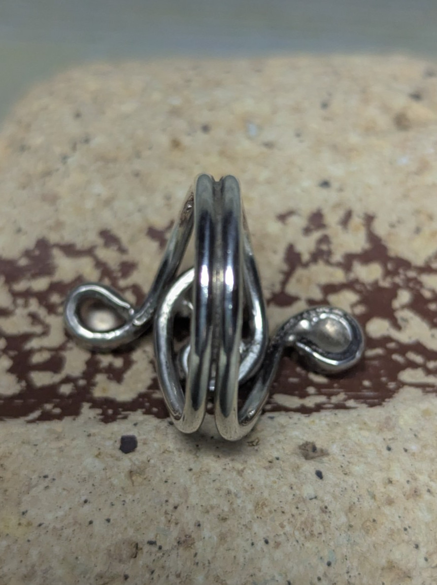 STERLING SILVER Large Statement Ring Size 8 ~ 925… - image 3