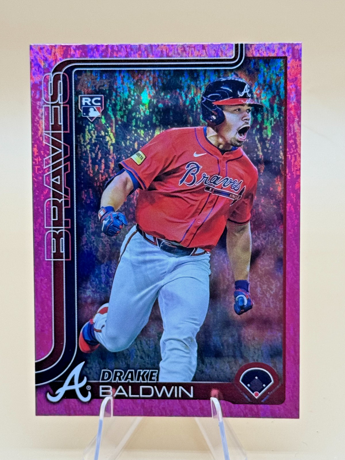2025 Topps Update Drake Baldwin Pink Holo Foil Rookie SP Braves US87 RC