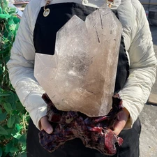 ALL 13.5LB Natural Black Tourmaline Quartz Smoky Crystal Point Healing C1999