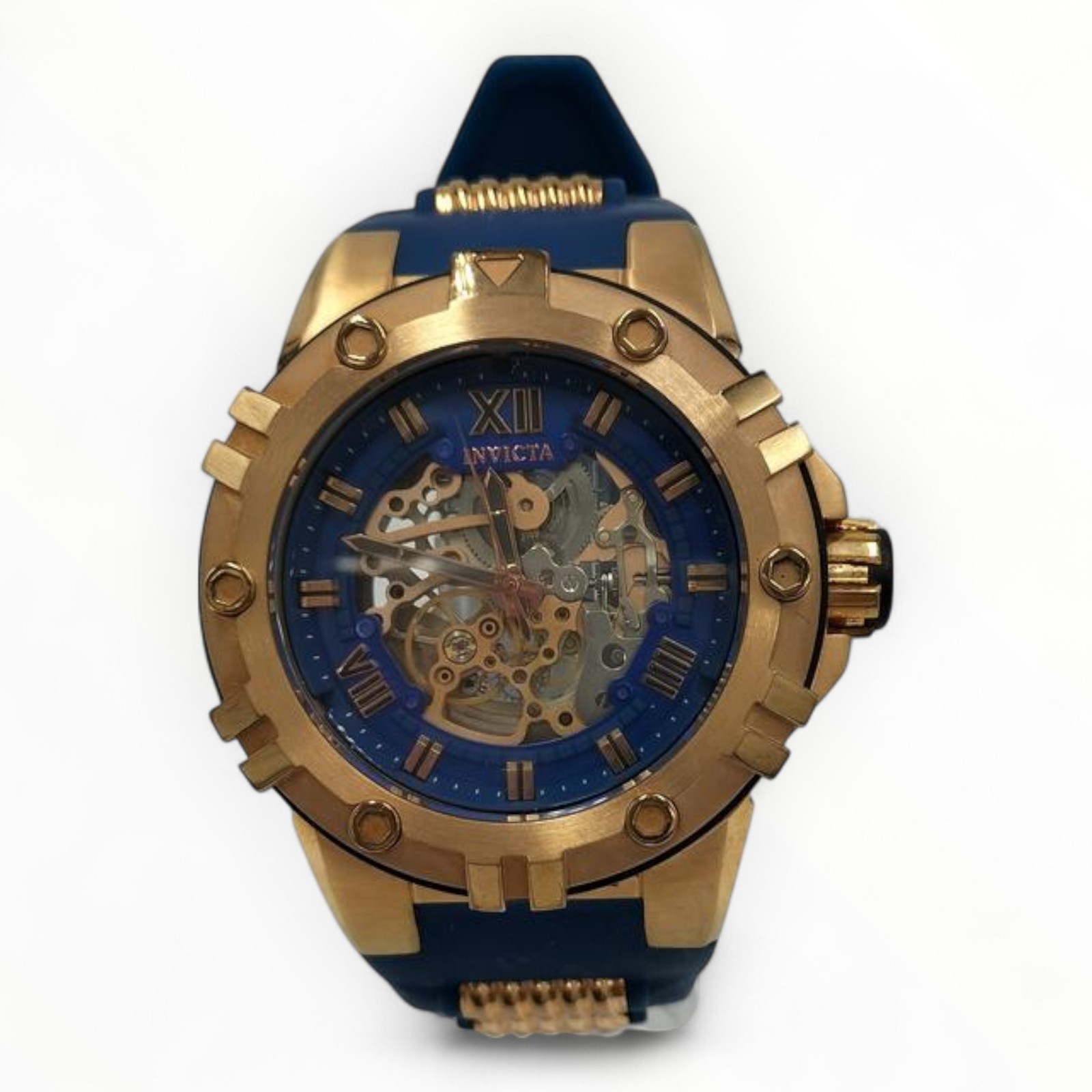 INVICTA Blue & Gold Men's Wristwatch Model 1713 Authentic