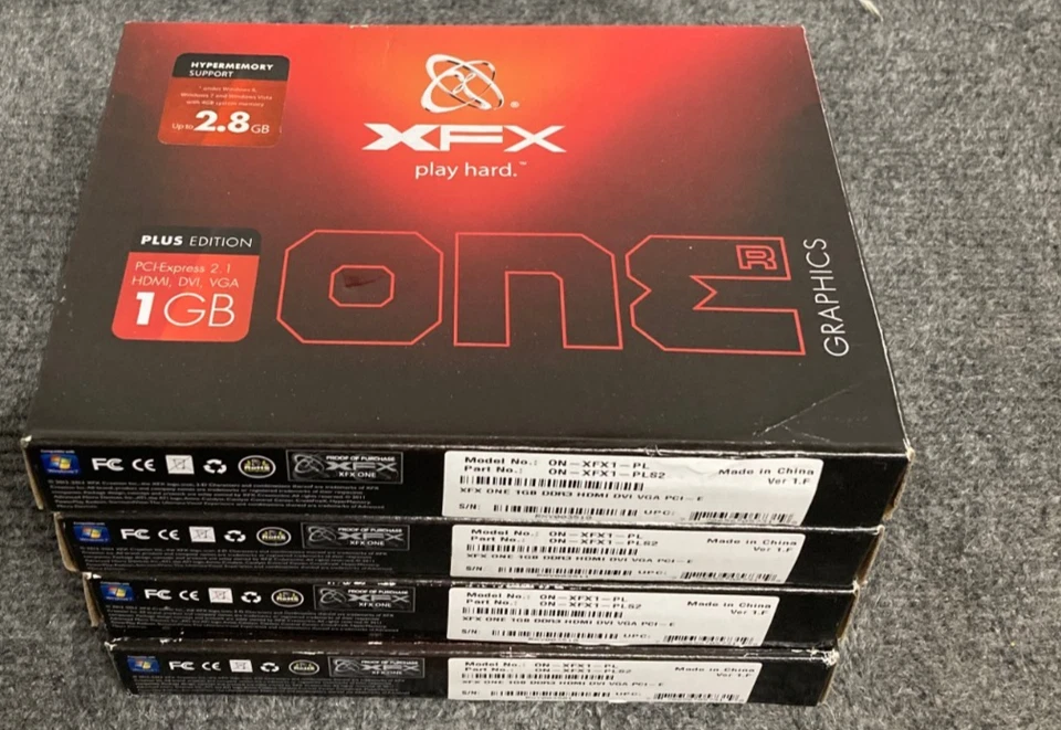 Lot of 4 XFX ON-XFX1-PL Graphics Card -NIB, Sealed- - Image 2 of 3