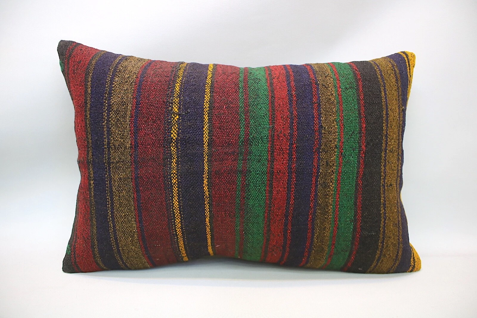 Kilim Sofa Pillow, 16x24 inc, Decorative Throw Pillow, Handmade Vintage Pillow