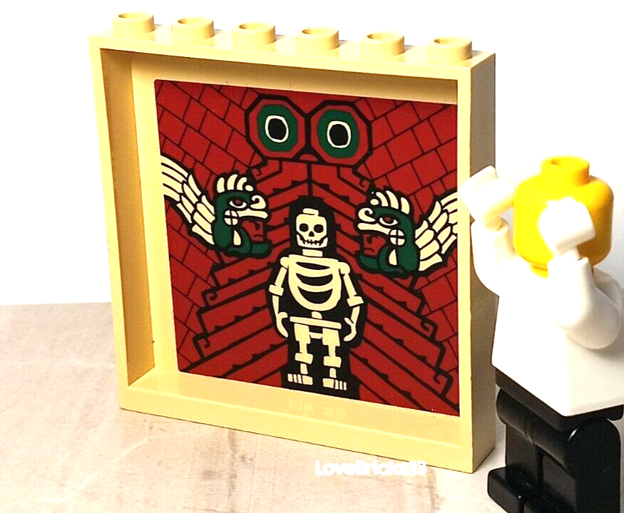 男児お稚児かけ緑 LEGO Aztec Wall Skeleton Green Dragon Mask Heads Dark Red Maroon
